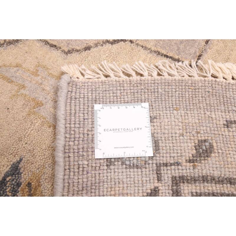 ECARPETGALLERY Hand-knotted Finest Agra Jaipur Grey Wool Rug - 9'6 x 13'0