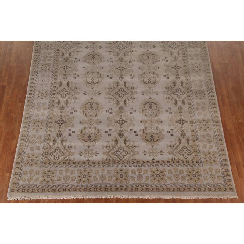 Oushak Oriental Area Rug Handmade Wool Carpet - 8'10"x 12'1"
