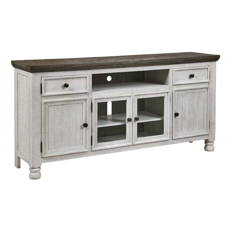 Ashley Furniture Havalance Two-Tone TV Stand - 74"W x 18"D x 36"H