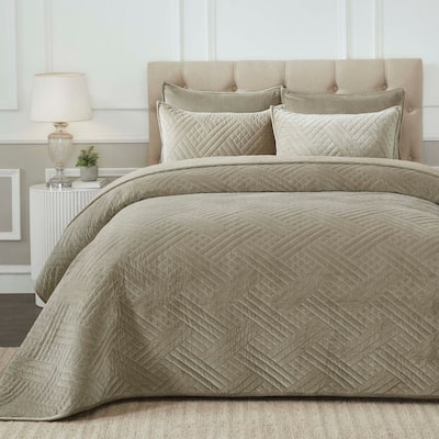 Superior Karina Cotton Velvet Lightweight Quilt Set