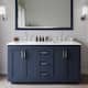 Option Dark Blue / White Quartz Top / Brushed Nickel