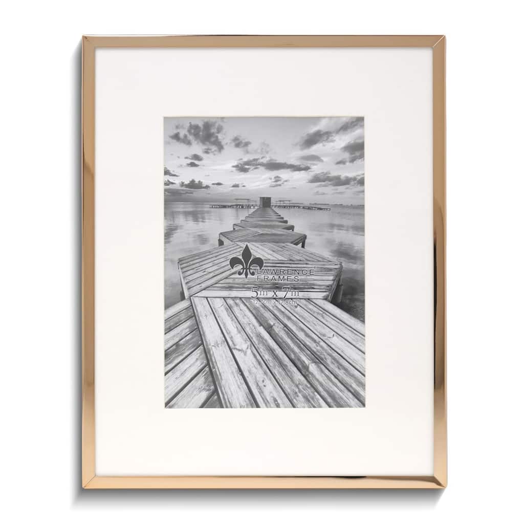 Curata Gold-Tone 8x10 Frame with Bevel-Cut Mat For 5x7 Photo