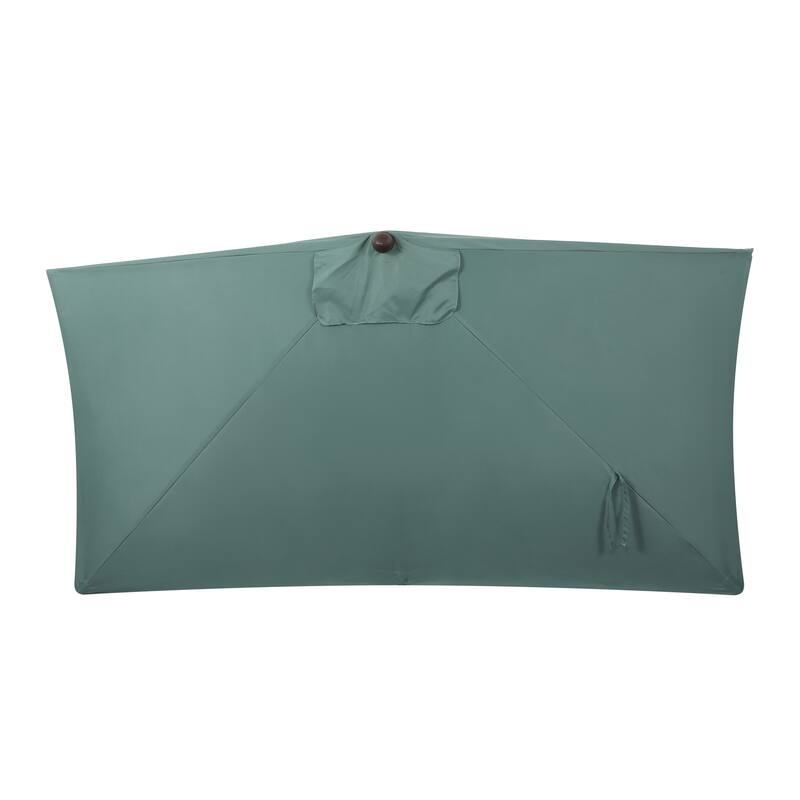 Beverly 9 ft. Classic MidCentury Rectangular Half Market Patio Umbrella with Crank, Wind Vent and UV Protection, by JONATHAN Y