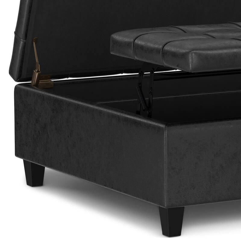 WYNDENHALL Elliot 40 inch Wide Transitional Square Table Ottoman