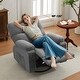 preview thumbnail 7 of 14, 360 degree rotating swing single sofa chair, equipped with soft cushion and backrest, comfortable armchair