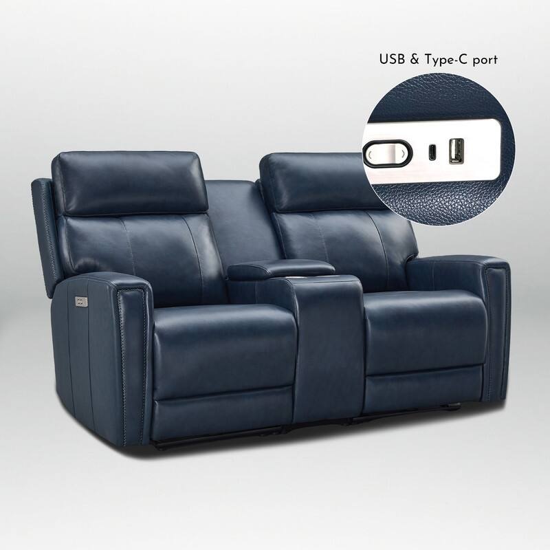 71.5'' Leather Zero Gravity Power Recliner Loveseat Sofa with Power Headrest, USB&USB-C Port