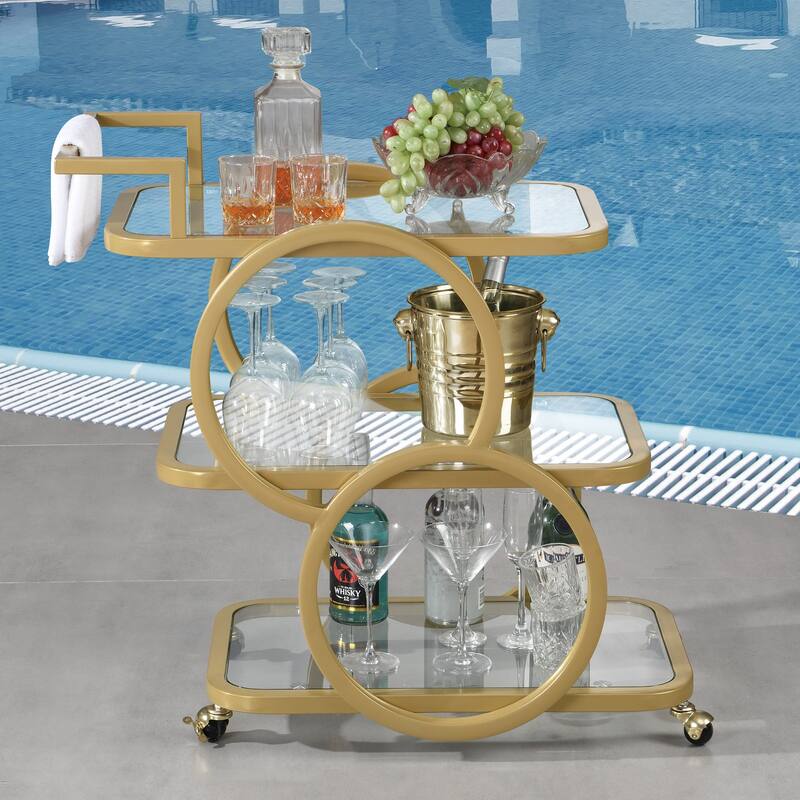 Metal Bar Cart Silver Bar Carts for the Home