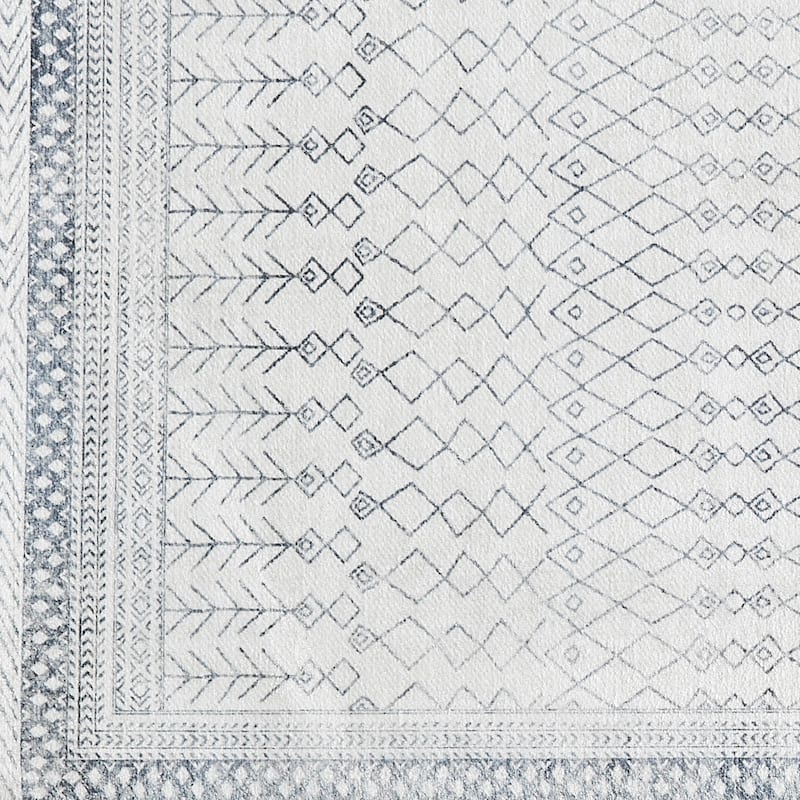 Linery & Co. Machine Washable Slip Resistant Vintage Inspired Patterned Accent Rugs