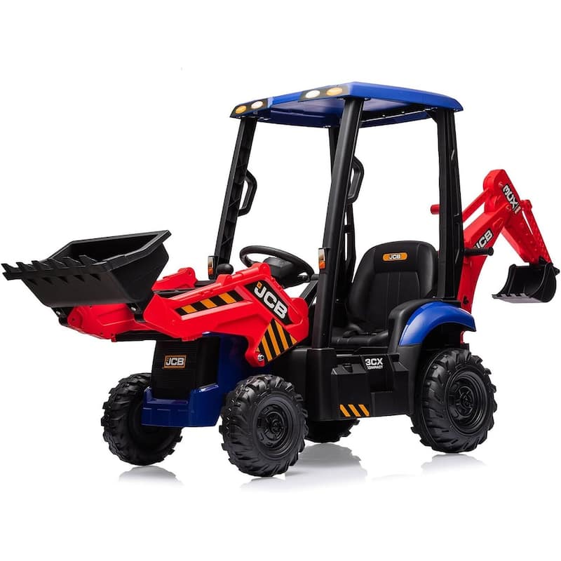 4 in 1 JCB Ride On Excavator - Red