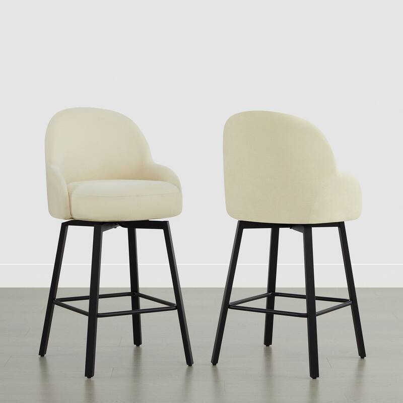 Spruce & Spring Amari Swivel Upholstered Counter Bar Stool with Thickened Cushion