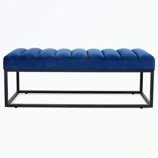 Metal Base Upholstered Bench for Bedroom and Entryway - Bed Bath ...