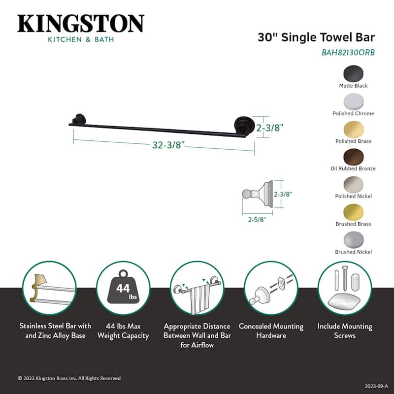 Concord 30-Inch Single Towel Bar