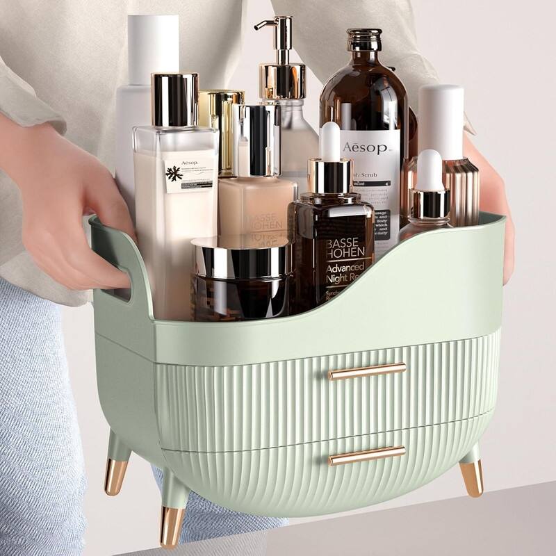 Makeup Organizer with Drawers - 7.3"D x 9.9"W x 7.9"H