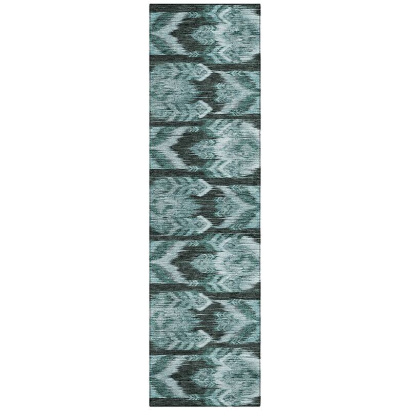 Machine Washable Indoor/ Outdoor Chantille Abstract Boho Rug