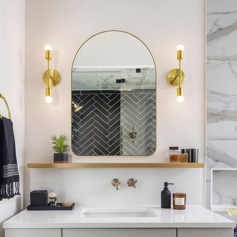 TEHOME Lussia Arch Metal Wall Mirror