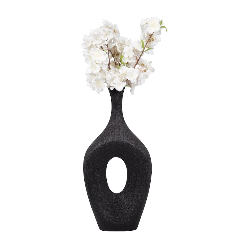 Sagebrook Home Ceramic 19" Open Cut Vase, Oval, 19"H