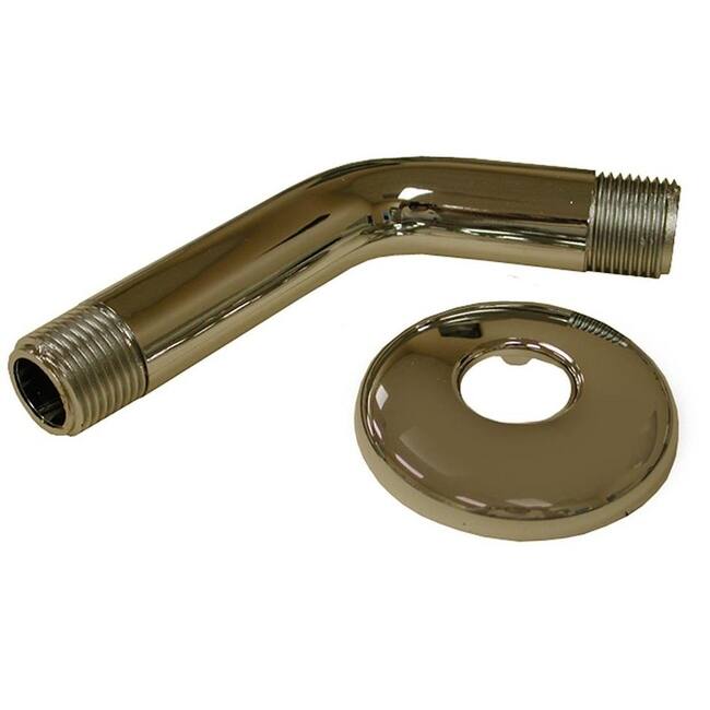Jones Stephens S01044 1/2 X 6 Chrome Shower ARM & Flange - Chrome Plated - Chrome Plated