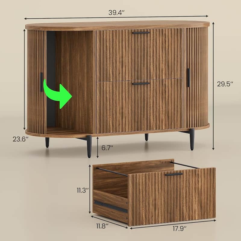 2 Drawer File Cabinet Filing Cabinet Home Office 2 Door Storage