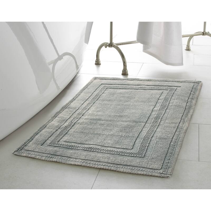 Jean Pierre Cotton Stonewash Racetrack 17 x 24 in. Bath Rug