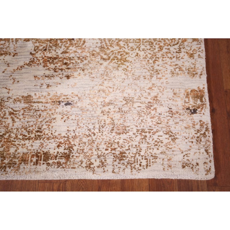 All-Over Abstract Modern Area Rug Hand-Knotted Wool Carpet - 5'4" X 7'10"