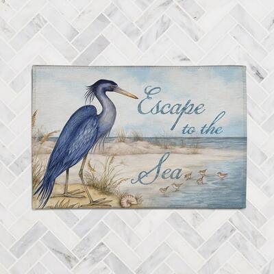Laural Home Heron Escape Chenille Accent Rug