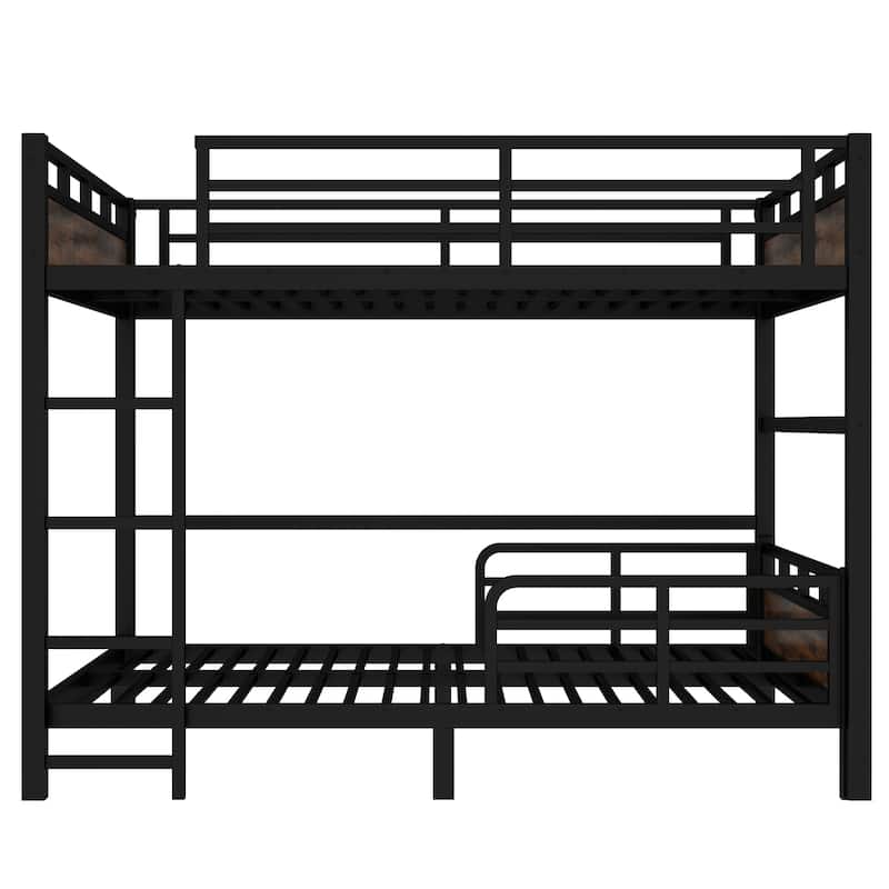 Metal Separable Bunk Beds,Black+Vintage