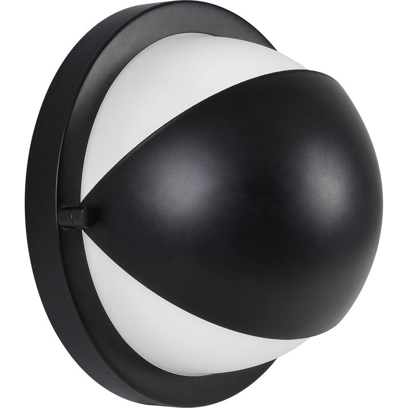 Wall Sconce with Globe Shade - 7.75" - Black and White