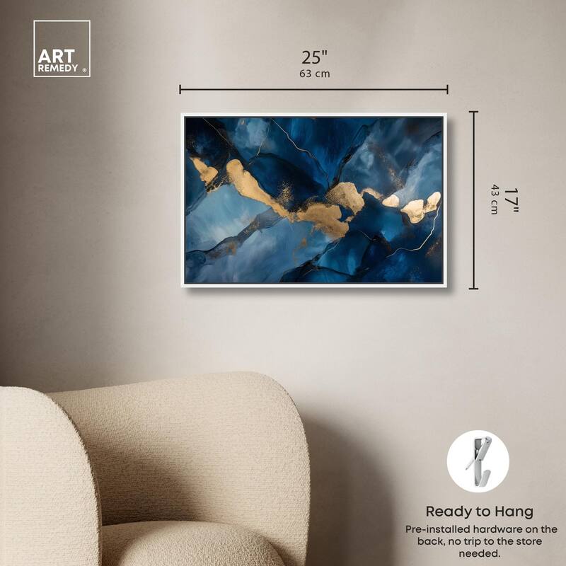 Dark Texture Golden Touch I Canvas by Art Remedy