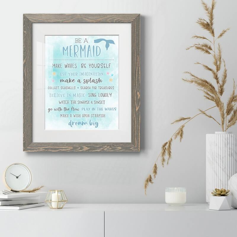Be a Mermaid-Premium Framed Print - Ready to Hang