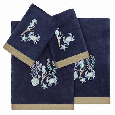 Authentic Hotel and Spa Turkish Cotton Aaron 4PC Embellished Towel Set