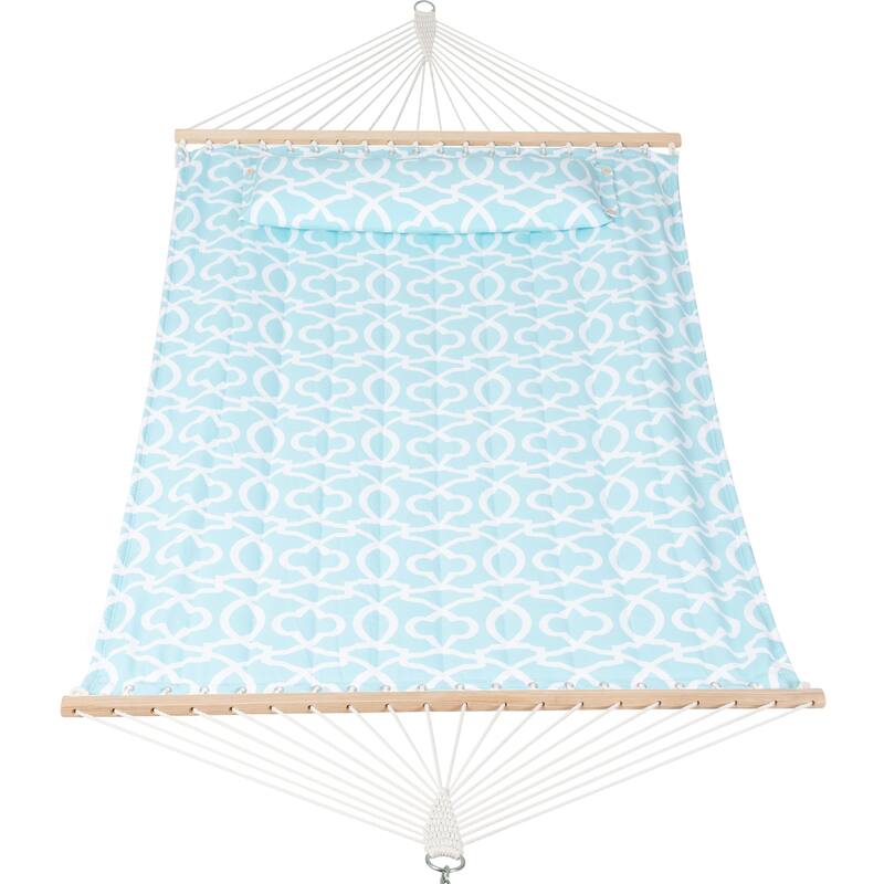 78'' Quilted 2 Person Hammock Beach Swing with Spreader Bars&Pillow - 55.1*122*1