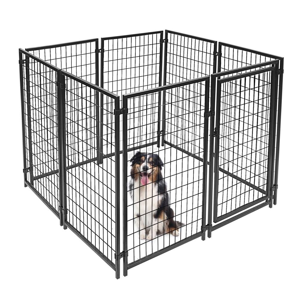 ALEKO Dog Playpen Kennel 5'x5'x4' PowderCoated Galvanized Steel On