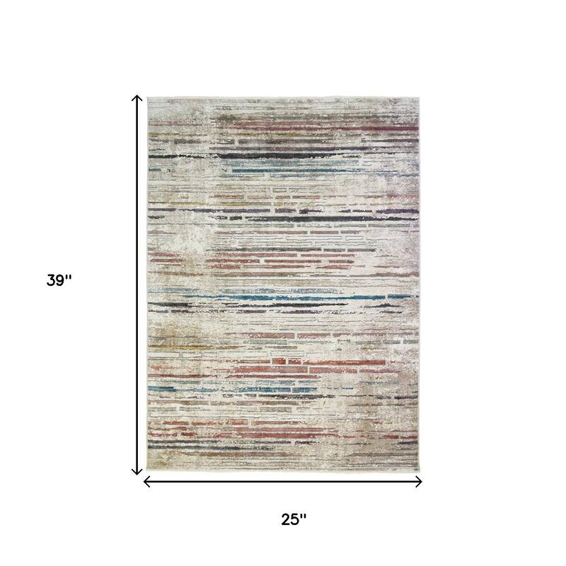 Cele Distressed Geometric Modern Stain Resistant Woven with Fringe Area Rug By HomeRoots