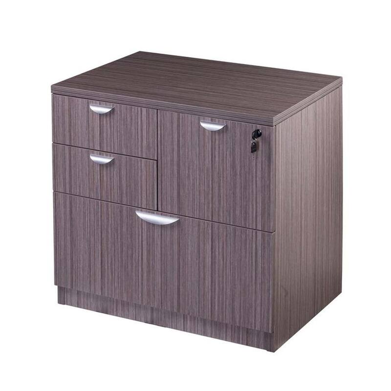 Ley 4 Drawer Lateral File Cabinet, Driftwood Gray Office Storage
