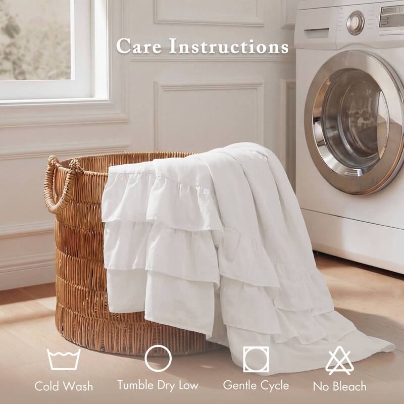 Madison Park Grace Ruffled Shower Curtain