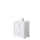 Option White, Chrome Trim, White Quartz Top