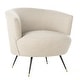 preview thumbnail 4 of 8, SAFAVIEH Arlette Velvet Retro Mid Century Accent Chair - Light Grey - 32" x 33" x 31.5"