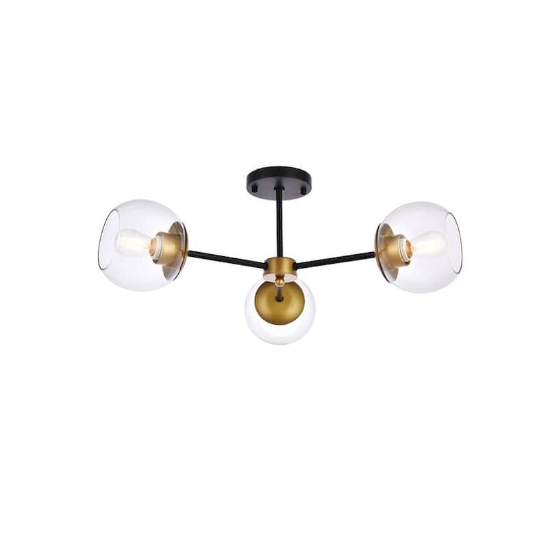 Brooke 26 inch Flush Mount with Clear Shade - N/A