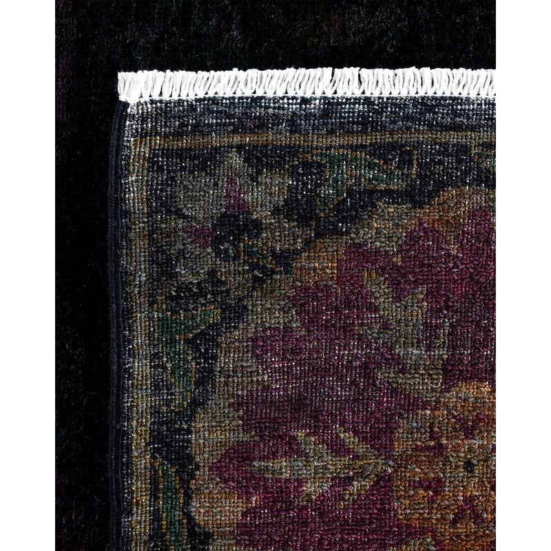 Vibrance One-of-a-Kind Hand-Knotted Area Rug - Black, 6' 4" x 8' 9" - 6' 4" x 8' 9"