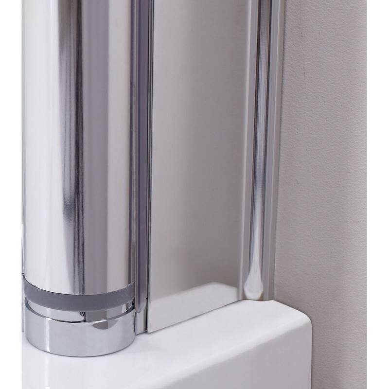Elegant Adjustable Width Frameless Pivot Swing Shower Door with 1/4 inch Transparent Tempered by Certified Glass Door