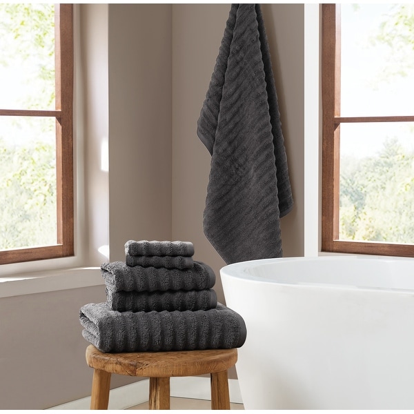 Brooklyn Loom Textured Zero Twist 6 Piece Towel Set - On Sale