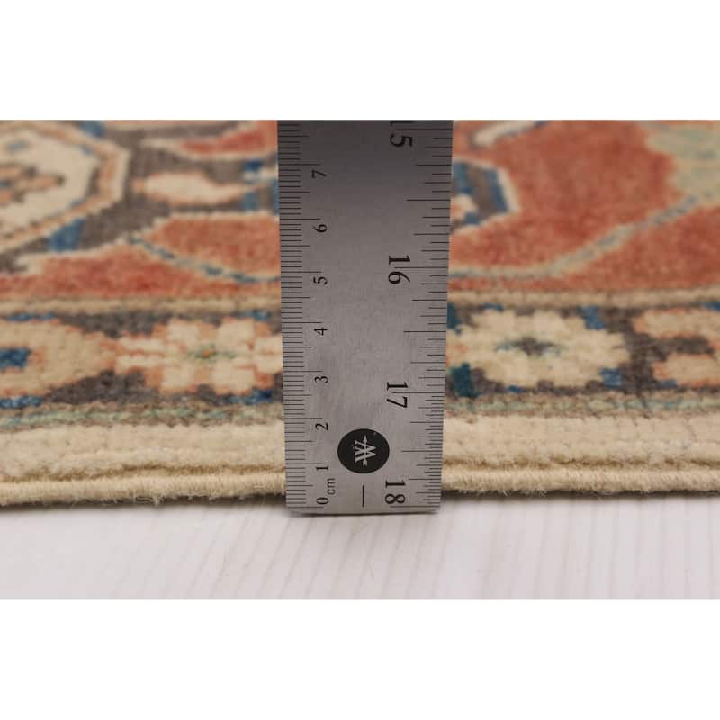 ECARPETGALLERY Hand-knotted Finest Ghazni Ivory Wool Rug - 6'8 x 9'5