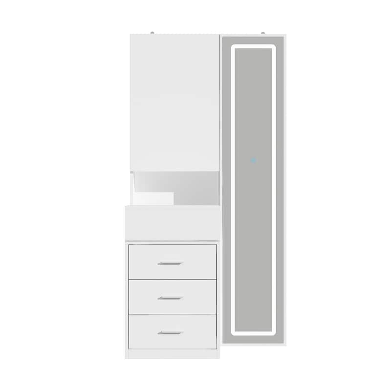 Dresser LED-Lit Vanity Dressing Cabinet with Full-Length Mirror