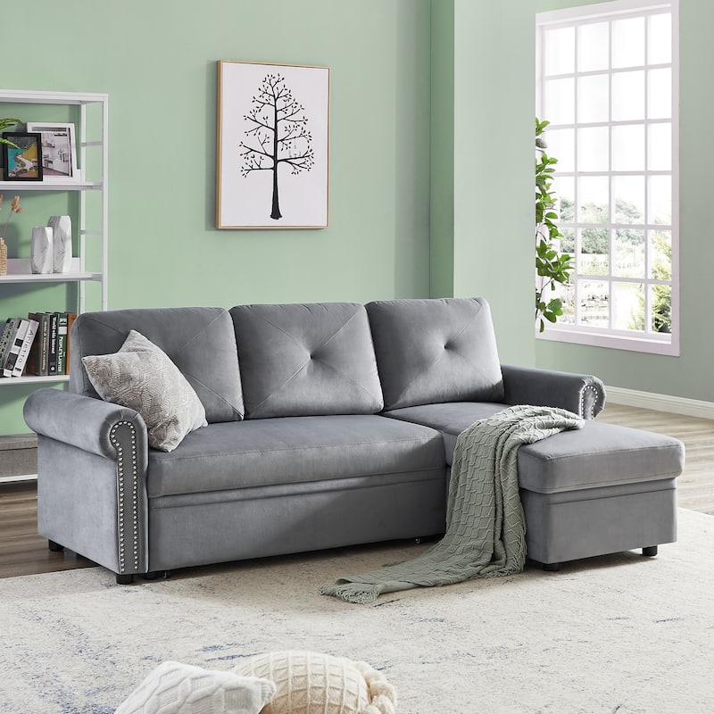83" L-Shape Sectional Sofa with Storage Chaise