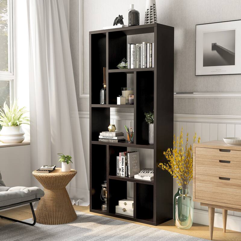 Gelder Contemporary Brown 3-in-1 Display Cabinet by Furniture of America