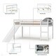 preview thumbnail 10 of 8, Gymax Twin Size Loft Bed with Slide Wood Low Sturdy Loft Bed Bedroom