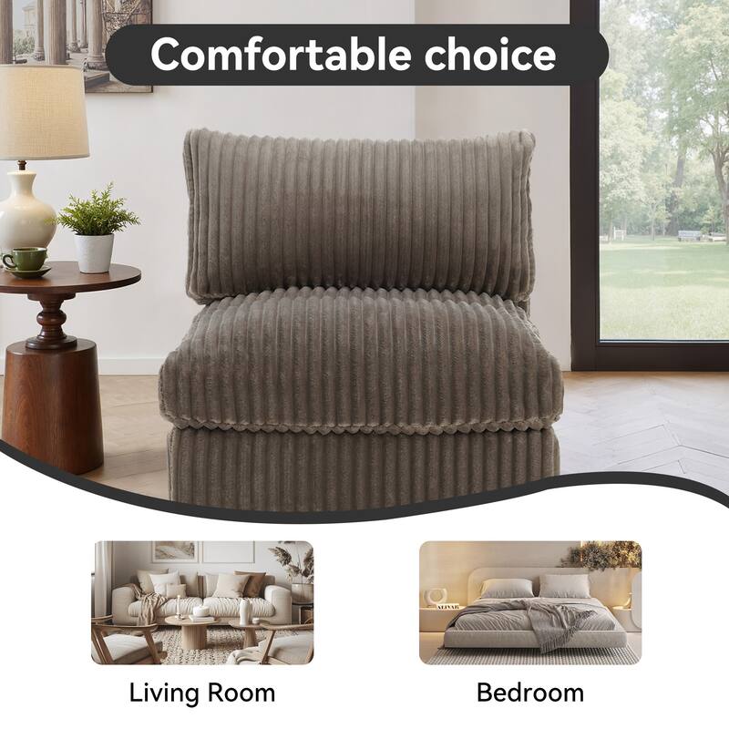 Plush Faux Fur Accent Sofa Chair