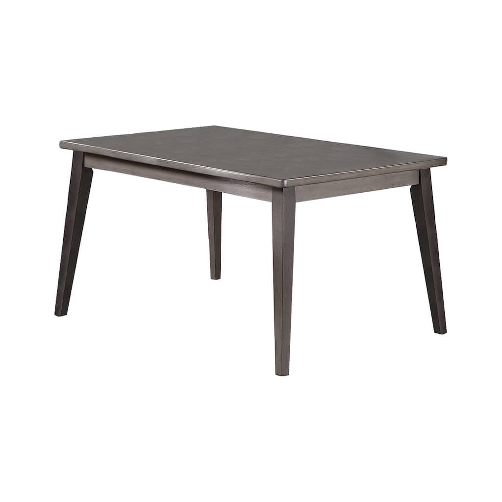Kya 60 Inch Rectangular Dining Table, Dark Gray Top, Tapered legs, Gray