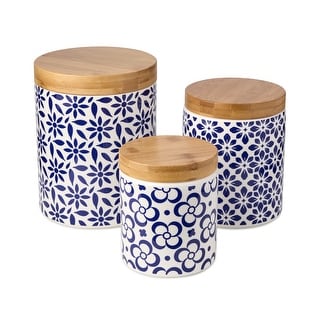 Certified International Madison 3pc Canister Set - 6.25"W x 6.25"D x 8.25"H