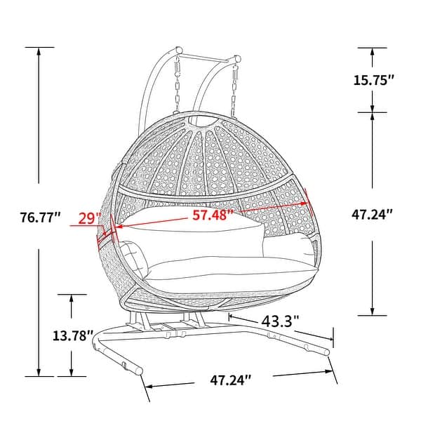 DoubleSeat Swing Chair with Stand and Cushion Bed Bath & Beyond